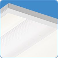 icelite luminaire with reeded and opalised optic